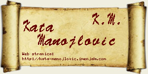 Kata Manojlović vizit kartica